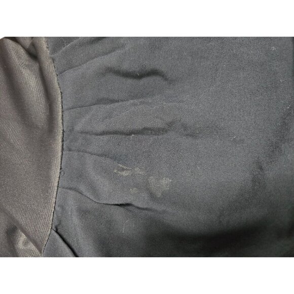 Vintage Black Semi Sheer Pleated Dress Slip Black Swan Boudoir Lingerie Goth - Picture 10 of 12